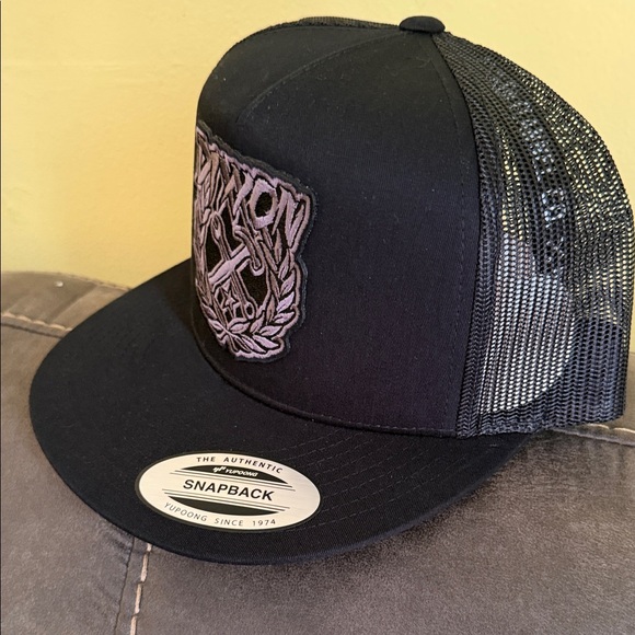DIXXON Black Snapback Hat with Embroidered Logo - Picture 2 of 8